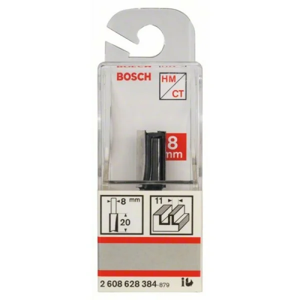 Пазовая фреза 8 мм, D1 11 мм, L 20 мм, G 51 мм Bosch 2608628384 — изображение 2