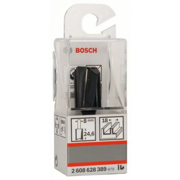 Пазовая фреза 8 мм, D1 18 мм, L 25 мм, G 56 мм Bosch 2608628389 — изображение 2