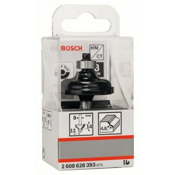 Профильная фреза A 8 мм, R1 4,8 мм, B 11 мм, L 14,3 мм, G 57 мм Bosch 2608628393 — изображение 2