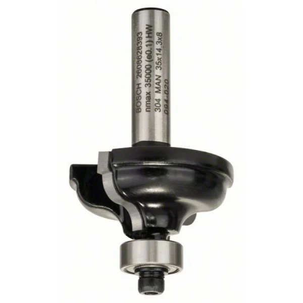 Профильная фреза A 8 мм, R1 4,8 мм, B 11 мм, L 14,3 мм, G 57 мм Bosch 2608628393