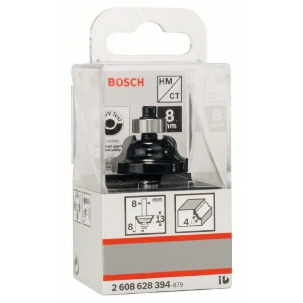 Профильная фреза B 8 мм, R1 4 мм, B 8 мм, L 12,4 мм, G 54 мм Bosch 2608628394 — изображение 2