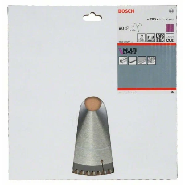 Пильный диск Multi Material 260x30x3,2 мм; 80 Bosch 2608641204 — изображение 2