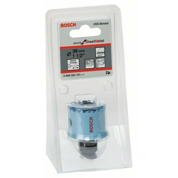 Коронка Sheet Metal 38 мм, 1 1/2' Bosch 2608584791 — изображение 2