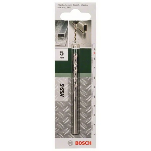 Сверло HSS-G для металла DIN 338 5,0x52x86 мм Bosch 2609255045 — изображение 2