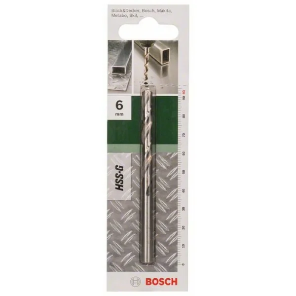 Сверло HSS-G для металла DIN 338 6,0x57x93 мм Bosch 2609255047 — изображение 2