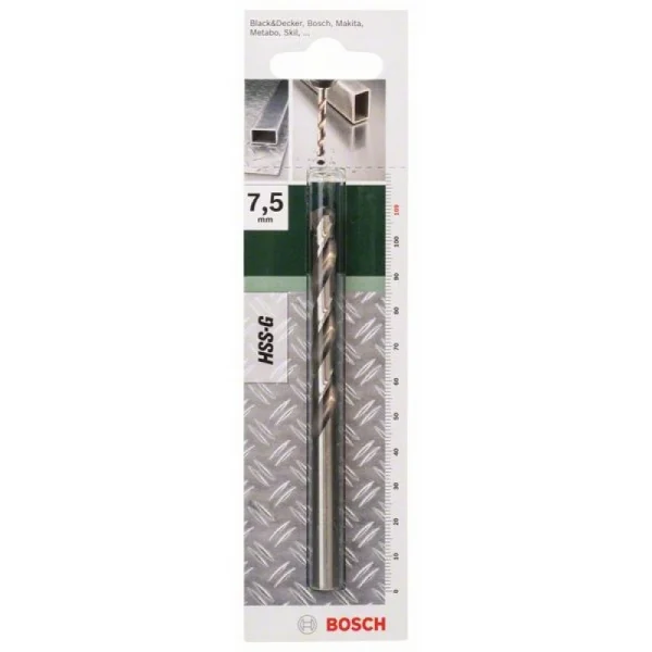 Сверло HSS-G для металла DIN 338 7,5x69x109 мм Bosch 2609255051 — изображение 2