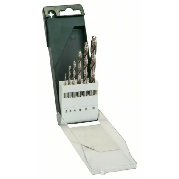 Набор из 6 сверл HSS-G по металлу, DIN 338 2,0; 3,0; 4,0; 5,0; 6,0; 8,0 мм Bosch 2609255060