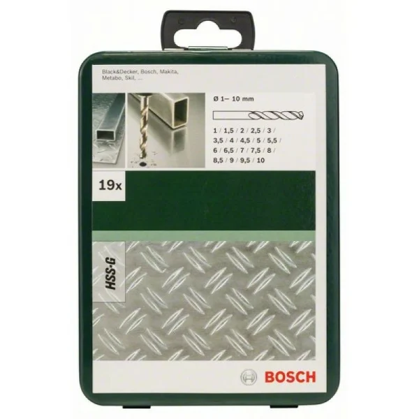 Набор из 19 сверл по металлу HSS-G, DIN 338 Bosch 2609255062 — изображение 2