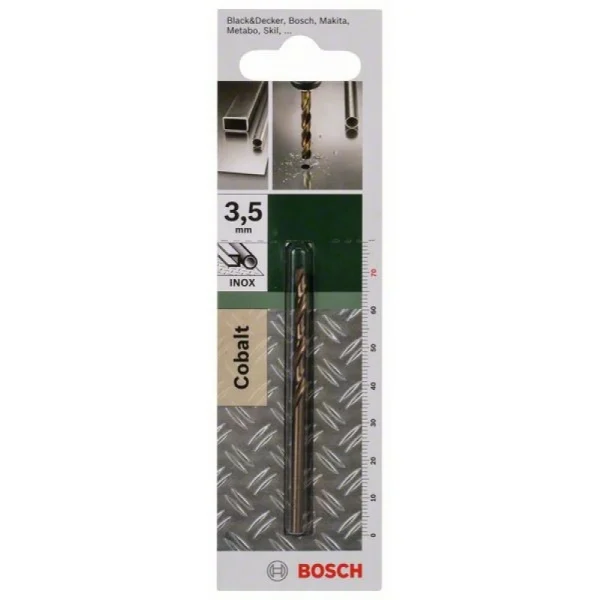 Сверло по металлу HSS-Co DIN 338 3,5x39x70 мм Bosch 2609255067 — изображение 2