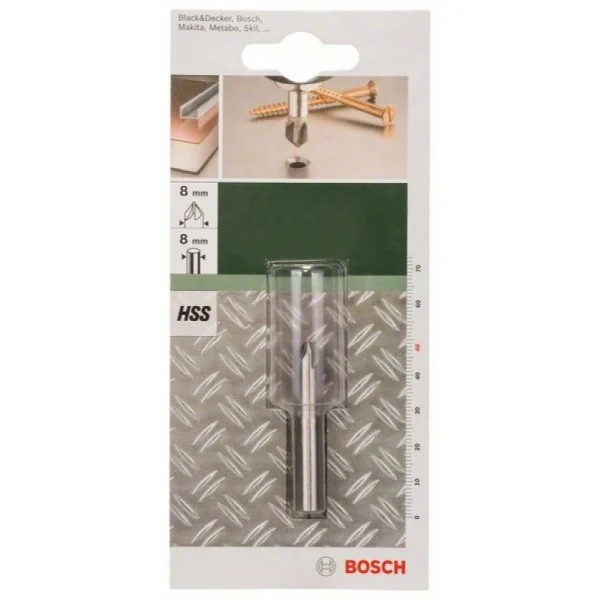 Конусный зенкер HSS с 5 режущими кромками, DIN 335 8,0 мм, M4, 48 мм, 8 мм Bosch 2609255116 — изображение 2