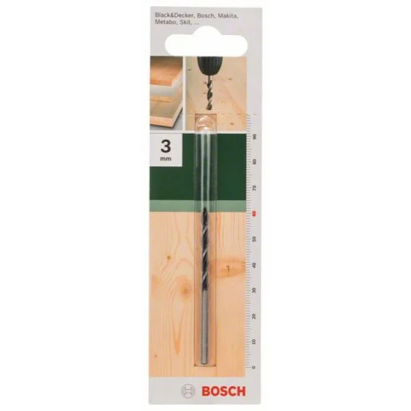 Спиральные сверла по древесине 3,0x32x60 мм Bosch 2609255200 — изображение 2