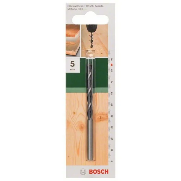 Спиральные сверла по древесине 5,0x50x85 мм Bosch 2609255202 — изображение 2