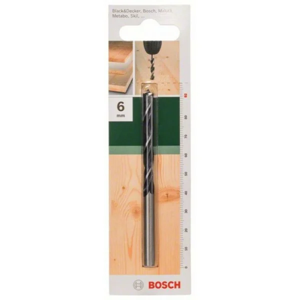 Спиральные сверла по древесине 6,0x55x92 мм Bosch 2609255203 — изображение 2