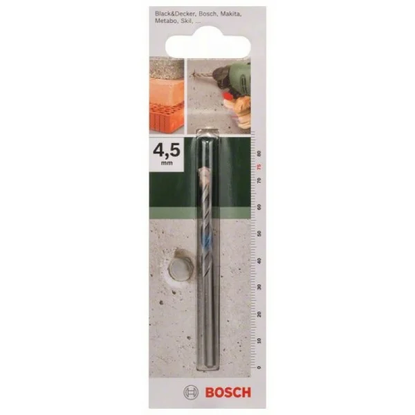Сверло по бетону по ISO 5468 4,5x40x75 мм, d 4,3 Bosch 2609255402 — изображение 2