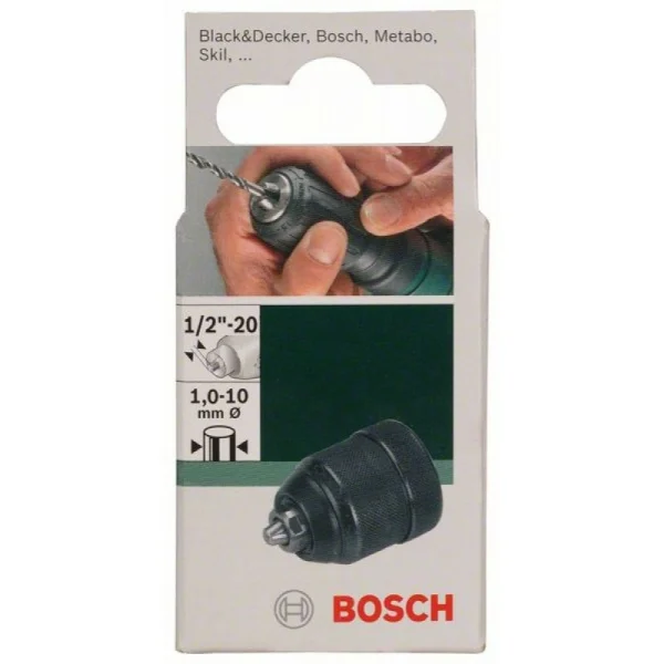 Быстрозажимный сверлильный патрон до 10 мм 1,0 – 10 мм, 1/2' - 20 Bosch 2609255703 — изображение 2