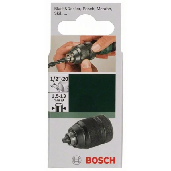 Быстрозажимной сверлильный патрон до 13 мм 1,5-13 мм, 1/2' - 20 Bosch 2609255704 — изображение 2