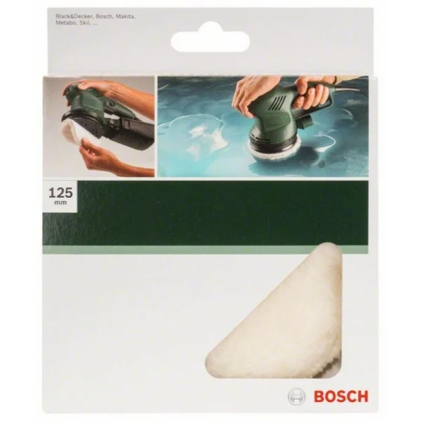 Шерстяной колпак для эксцентриковых шлифмашин 125 мм Липучка Bosch 2609256049 — изображение 2