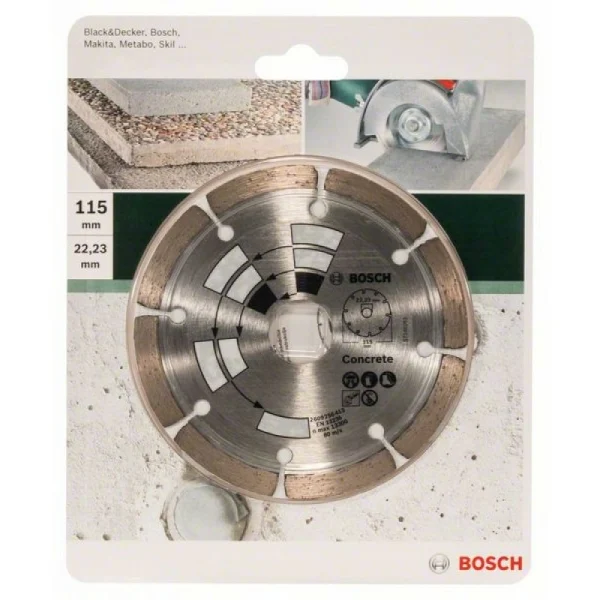 Алмазный диск по бетону 115x22x1,7x7,0 мм Bosch 2609256413 — изображение 2
