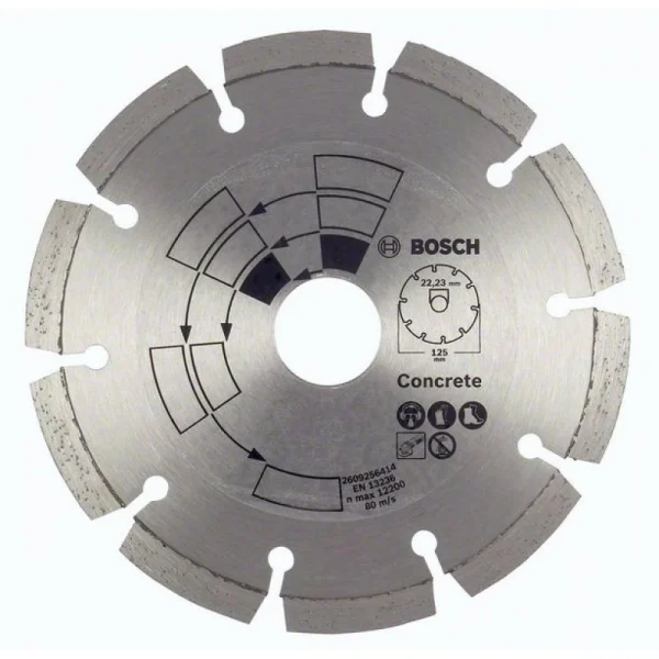 Алмазный диск по бетону 125x22x1,7x7,0 мм Bosch 2609256414