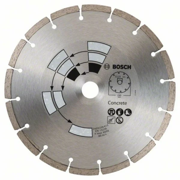 Алмазный диск по бетону 230x22x2,4x7,0 мм Bosch 2609256415