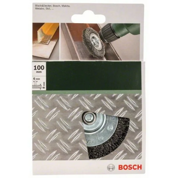 Кольцевая щетка для дрелей - витая проволока 100 мм, 0,3 мм, 4500 об/мин Bosch 2609256532 — изображение 2
