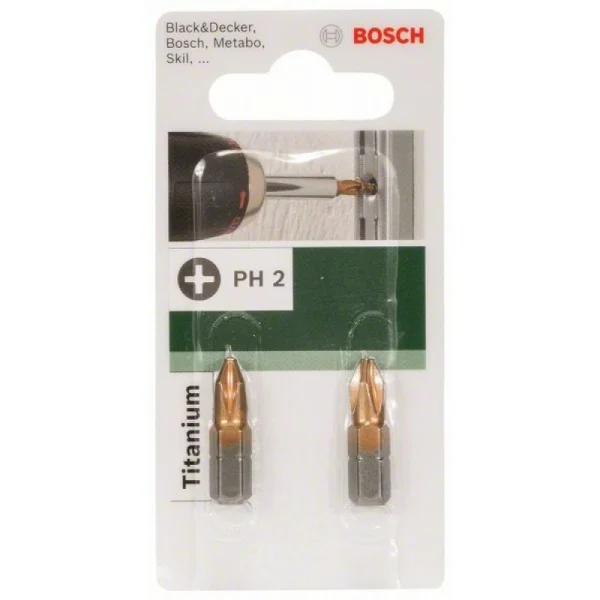 Бита Titanium PH PH 2, 25 мм Bosch 2609255917 — изображение 3