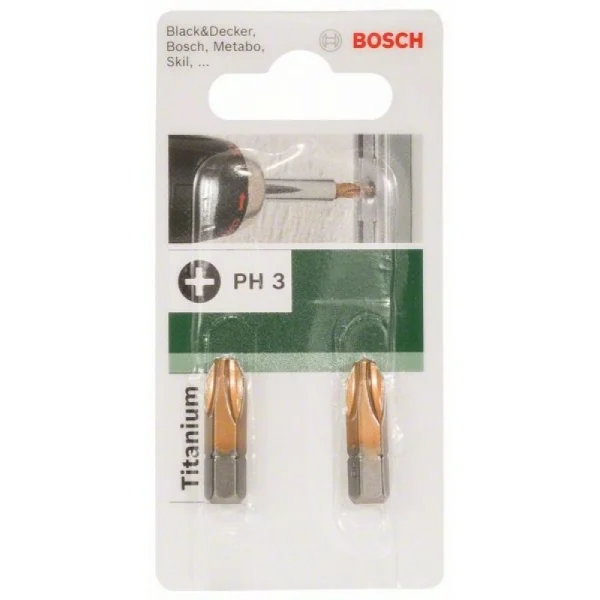 Бита Titanium PH PH 3, 25 мм Bosch 2609255918 — изображение 3