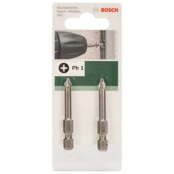 Отвертка-насадка для шурупов с крестообразным шлицем Phillips (PH) PH 1, 49 мм Bosch 2609255919 — изображение 3