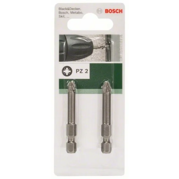 Отвертка-насадка для шурупов с крестообразным шлицем Pozidriv (PZ) PZ 2, 49 мм Bosch 2609255929 — изображение 3