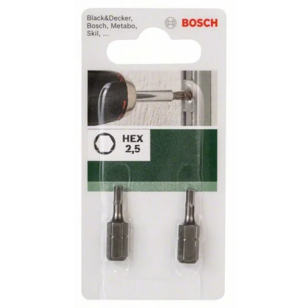 Бита Standard HEX HEX 2,5, 25 мм Bosch 2609255948 — изображение 3