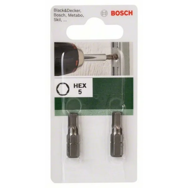 Бита Standard HEX HEX 5, 25 мм Bosch 2609255951 — изображение 3