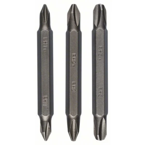 Набор из 3 двухсторонних насадок (PH, PH) PH1-PH1; PH2-PH2; PH3-PH3; 60 мм Bosch 2609255961