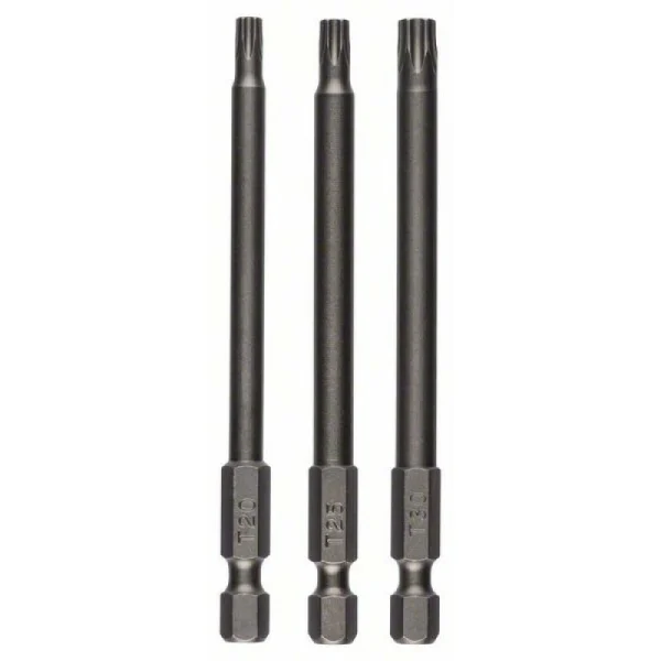 Набор из 3 отверток-насадок для шурупов с внутренним шлицем Torx (T) T20; T25; T30; 89 мм Bosch 2609255972