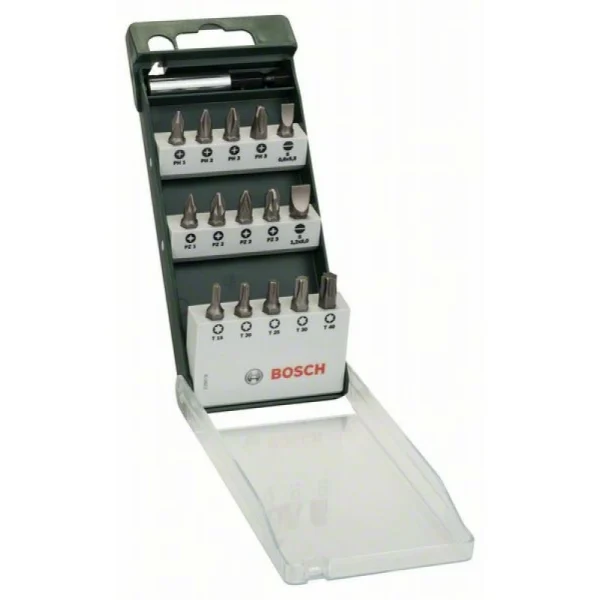 Набор из 16 насадок-бит Standard, смешанный (S, PH, PZ, T) Bosch 2609255977