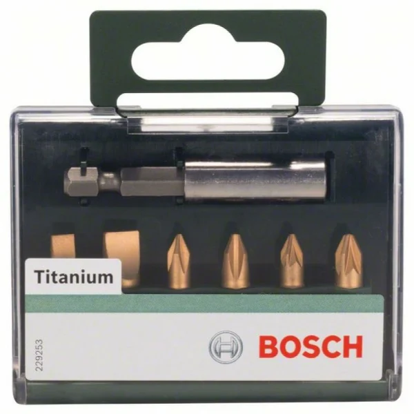 Набор из 7 насадок-бит Titanium, смешанный (S, PH, PZ) Bosch 2609255985 — изображение 5