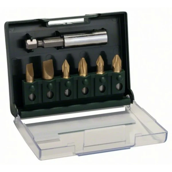 Набор из 7 насадок-бит Titanium, смешанный (S, PH, PZ) Bosch 2609255985