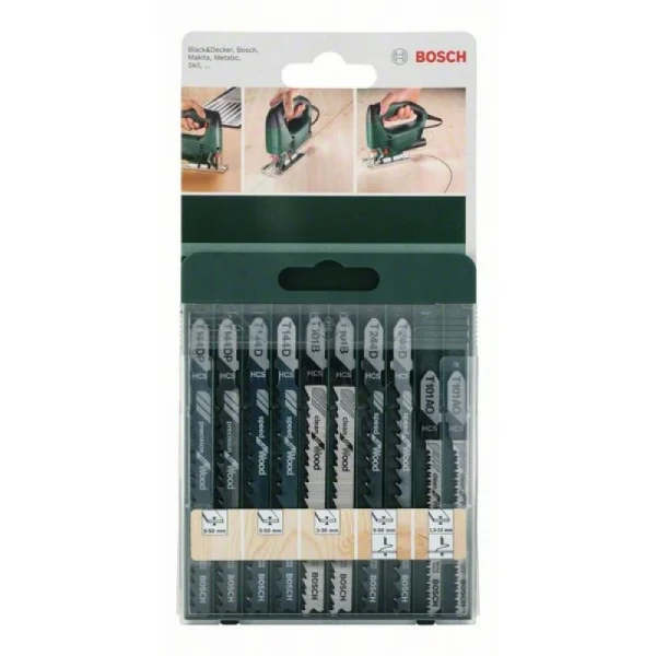 Набор из 10 пильных полотен с T-образным хвостовиком Bosch 2609256744 — изображение 2
