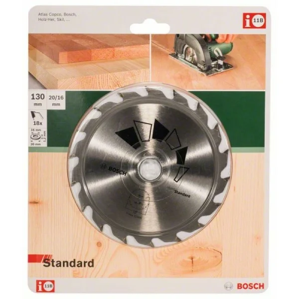 Пильный диск STANDARD 130x20x2,2 мм, 18 Bosch 2609256802 — изображение 2