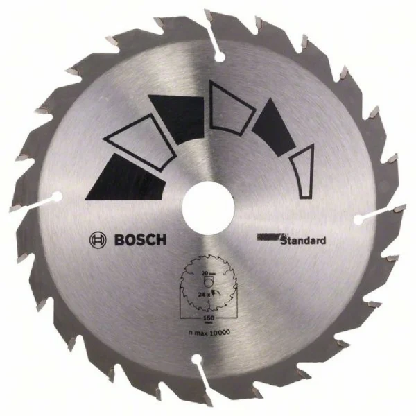 Пильный диск STANDARD 150x20x2,2 мм, 24 Bosch 2609256806