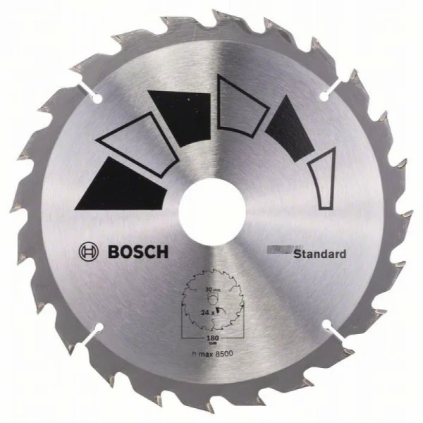 Пильный диск STANDARD 180x30x2,2 мм, 24 Bosch 2609256814