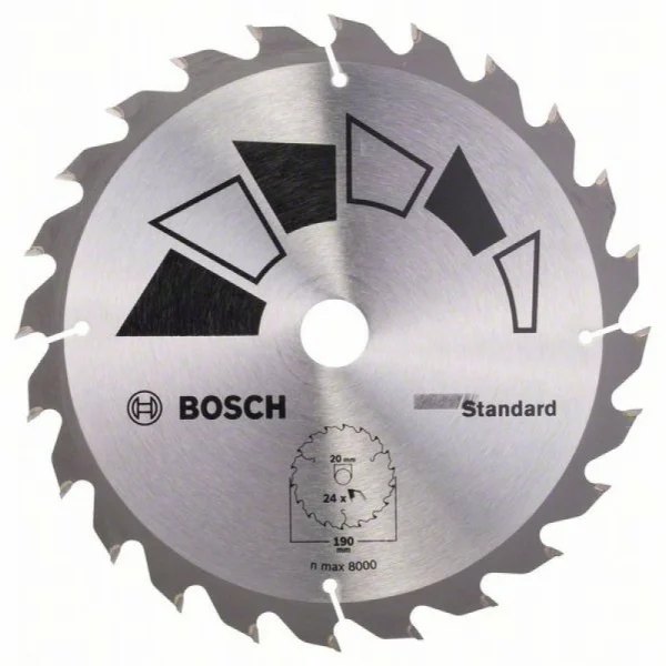 Пильный диск STANDARD 190x20x2,2 мм, 24 Bosch 2609256818