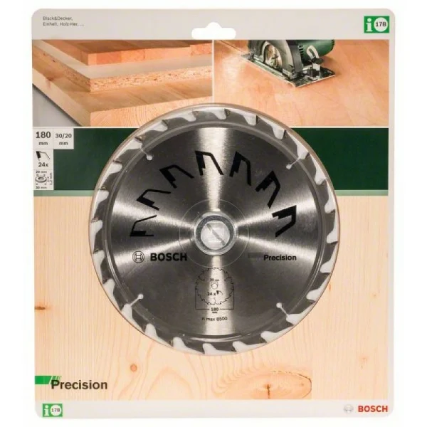 Пильный диск PRECISION 180x30x2,5 мм, 24 Bosch 2609256860 — изображение 2