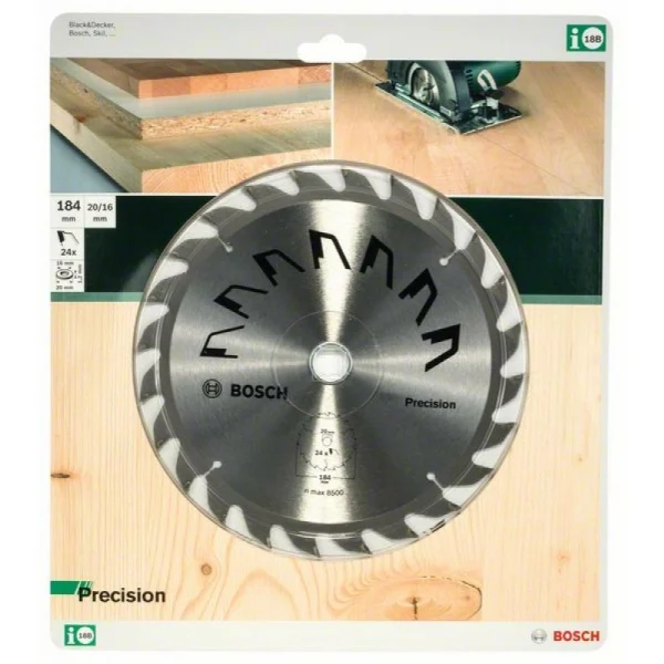 Пильный диск PRECISION 184x16x2,5 мм, 24 Bosch 2609256863 — изображение 2