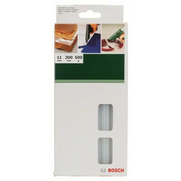 Прозрачный клеевой стержень 11x200 мм, 500 g Bosch 2609255800 — изображение 2