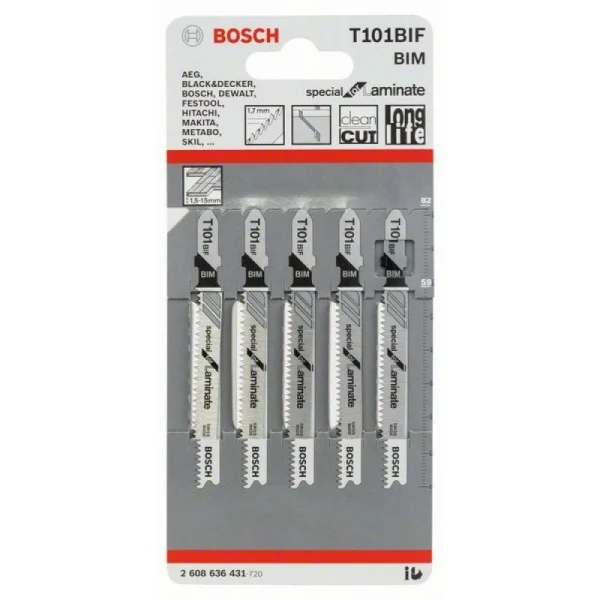 Пильное полотно T 101 BIF Special for Laminate Bosch 2608636431 — изображение 2