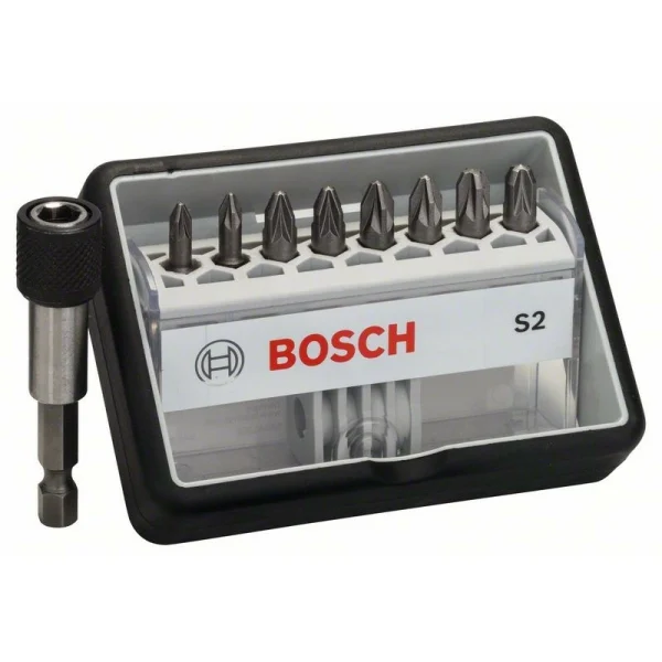 Набор Robust Line из 8+1 насадок-бит S Extra Hart 25 мм Bosch 2607002561
