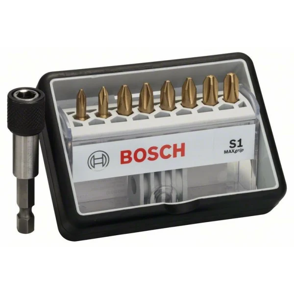 Набор Robust Line из 8+1 насадок-бит S Max Grip 25 мм Bosch 2607002574