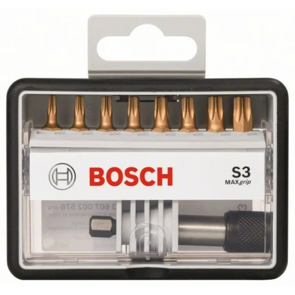 Набор Robust Line из 8+1 насадок-бит S Max Grip 25 мм Bosch 2607002576 — изображение 2