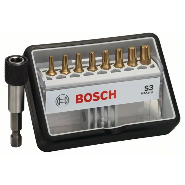 Набор Robust Line из 8+1 насадок-бит S Max Grip 25 мм Bosch 2607002576