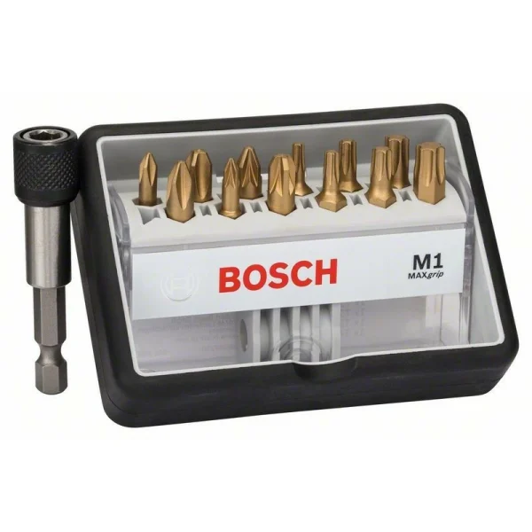 Набор Robust Line из 12+1 насадок-бит M Max Grip 25 мм Bosch 2607002577